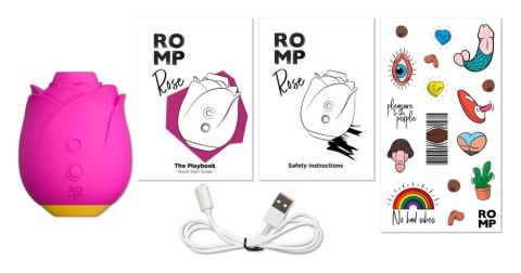 ROMP Rose - Stymulator powietrzny w kształcie roży, silikonowy, 7,6 cm ROMP