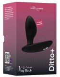 We-Vibe Ditto+ Satin Black zdalnie sterowany korek silikonowy Bluetooth We-Vibe