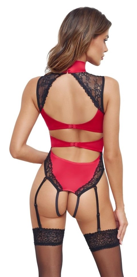 Cottelli Lingerie Body XL Czerwone z Koronką, Regulowane Podwiązki Cottelli