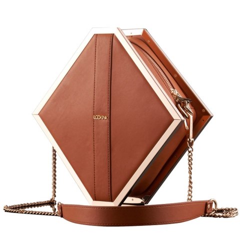 LOCKINK Brązowa torba z przegrodkami + zestaw akcesoriow bondage Lockink