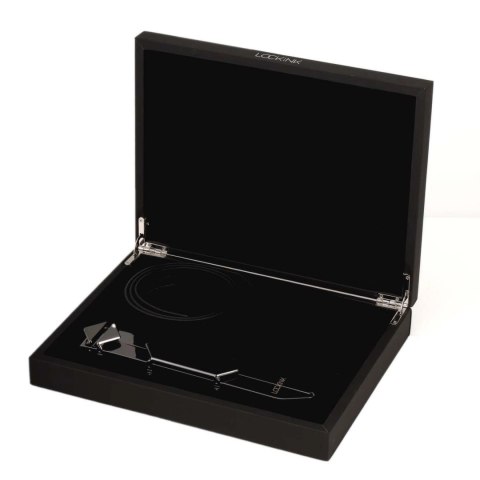 LOCKINK Pejcz Regulowany Skorzany z Wytrzymałą Rączką Czarny Lockink