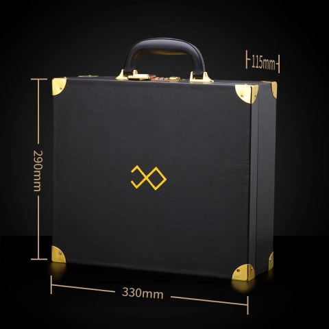 LOCKINK Zestaw gadżetow w walizce z zamkiem szyfrowym, czarny Lockink