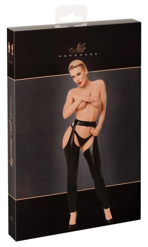 Noir Handmade Spodnie Powerwet Czarne Obcisłe Bez Kroku M Noir