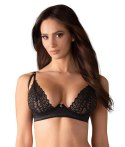 Obsessive Donarella biustonosz tiulowy czarny XL/2XL miękki Obsessive