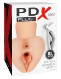 PDX Plus Pick Your Pleasure XL Stroker - Model dwukanałowy, jasny 22,9 cm PDX