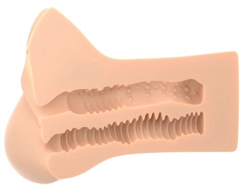 PDX Plus Pick Your Pleasure XL Stroker - Model dwukanałowy, jasny 22,9 cm PDX