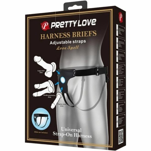 Pretty Love Love Spell - Regulowany pasek do uprzęży, czarny, uniwersalny PRETTY LOVE