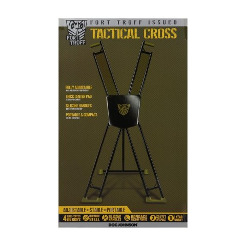 XR Brands Tactical Cross Black/Green - stalowa konstrukcja, regulacja Doc Johnson