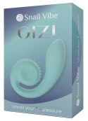Snail Vibe Gizi turkusowy - wibrator z elastycznym systemem duo 19 cm Snail Vibe