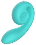 Snail Vibe Gizi turkusowy - wibrator z elastycznym systemem duo 19 cm Snail Vibe