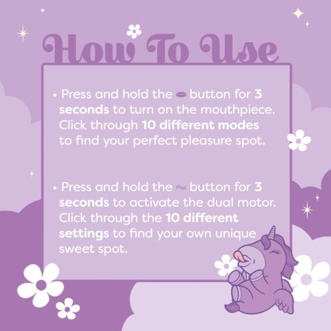 Unihorn Karma Lilac - urządzenie intymne z podwojnym silnikiem, silikon Unihorn