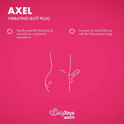 EasyConnect Axel - zdalnie sterowana wtyczka anatomiczna z aplikacją, rożowa