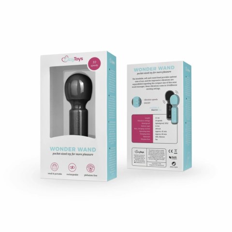 EasyToys Mini Vibe Wand Czarny - Kompaktowy Masażer USB 10 Trybow