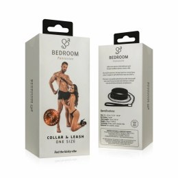 EasyToys Obroża z Ekoskory z Metalowym Łańcuchem 39-47 cm Czarna