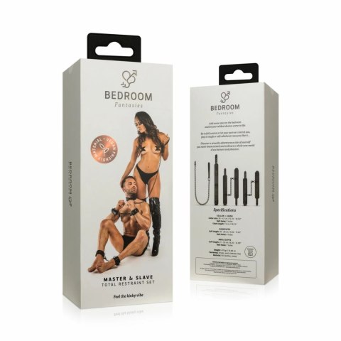 EasyToys Zestaw Więzow Total Restraint Czarny - Skorzany Komplet Regulowany