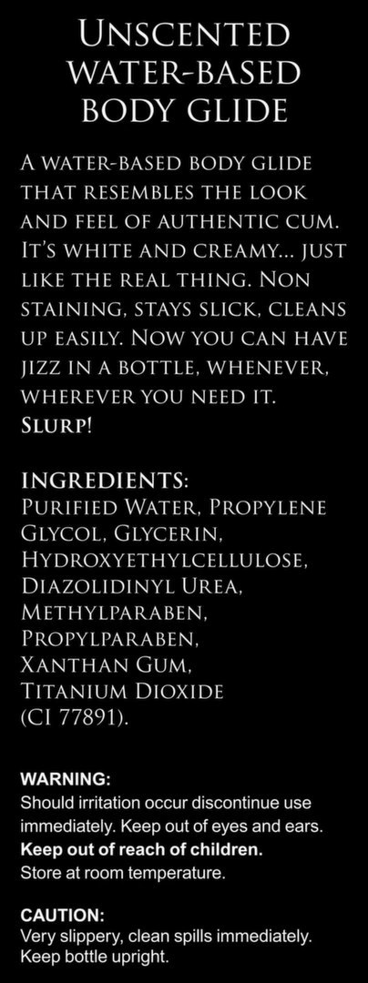 Jizz Body Biały Żel Intymny na Bazie Wody 488 ml, Bezzapachowy