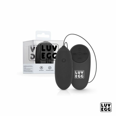 LUV EGG Black - Model zdalny, 10 trybow, silikon, ładowalny