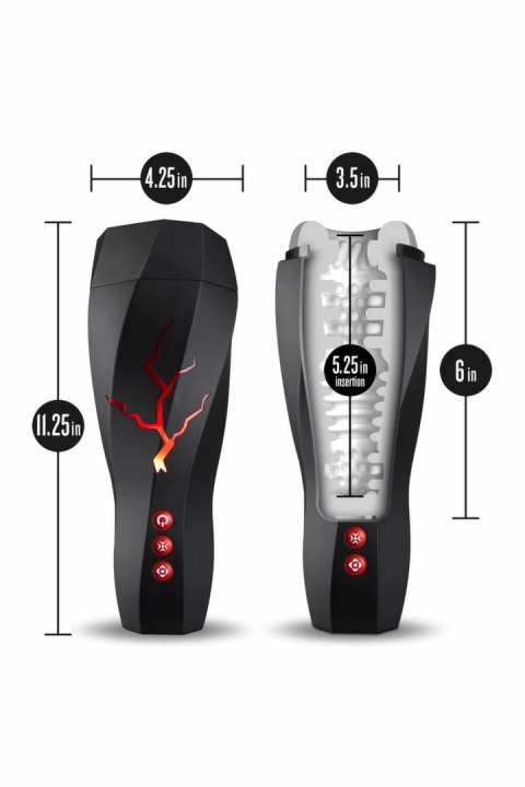 M For Men Storm White - urządzenie intymne wibracyjne z funkcją ssania