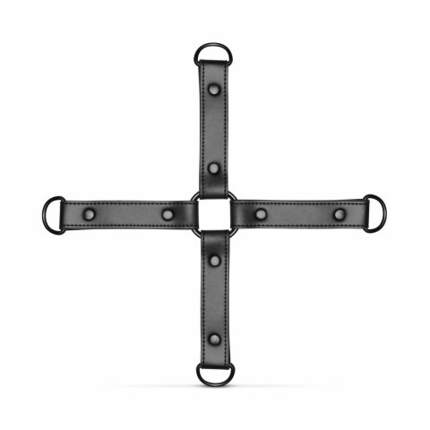 Ouch! Zestaw wiązań z regulowanymi mankietami na nadgarstki i kostki, czarny