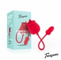 Teazers Rose - Dwustronny stymulator z 2 silnikami USB, rożowy
