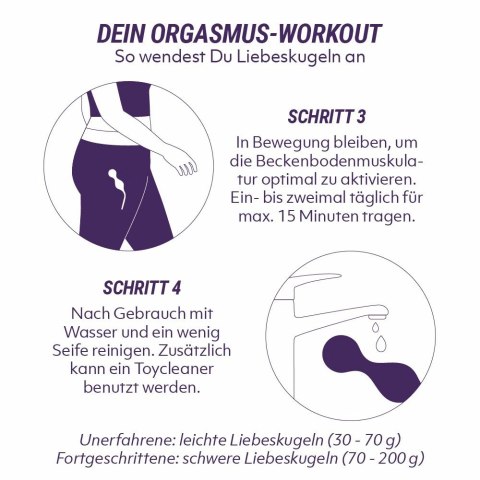 Vita Zestaw Kul do Ćwiczeń Mięśni Kegla, Kolorowy, 40-60g, silikon