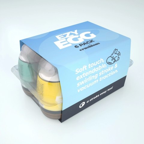 Crushious Ezy Egg Zestaw 6 modeli wielokolorowych - elastyczne akcesoria Crushious