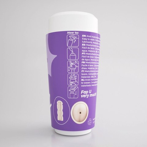 Crushious Fappucino Hot Buns Purple - model anatomiczny z teksturowanym wnętrzem Crushious