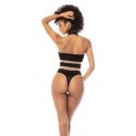 Leg Avenue Body Halter L Cielisto-Czarne z Siatkową Powierzchnią Mapale