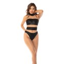 Leg Avenue Body Halter L Cielisto-Czarne z Siatkową Powierzchnią Mapale