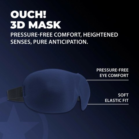 Loving Joy 3D Mask Navy - anatomiczna opaska na oczy z miękką tkaniną Ouch! by Shots