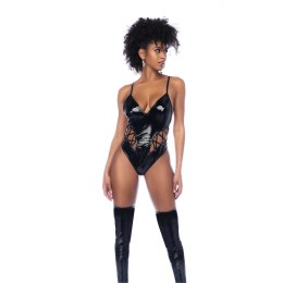 Noir Handmade F220 Body lakierowane czarne XL z ozdobnym wiązaniem Mapale