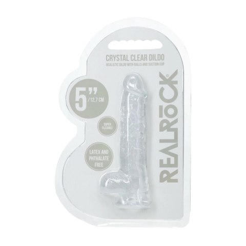 RealRock Crystal Clear model 5, 12,7 cm - przezroczysty, z przyssawką RealRock by Shots