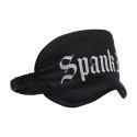 Spank Me Satynowa Maska na Oczy Czarna - Komfortowy Model z Nadrukiem Ouch! by Shots