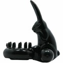 Baile Sweet Rabbit - silikonowy pierścień wibrujący z motywem krolika, czarny BAILE