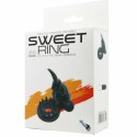 Baile Sweet Rabbit - silikonowy pierścień wibrujący z motywem krolika, czarny BAILE