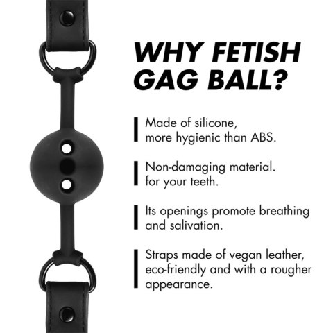 Fetish Submissive silikonowy knebel oddychający z regulacją 4,1 cm FETISH SUBMISSIVE