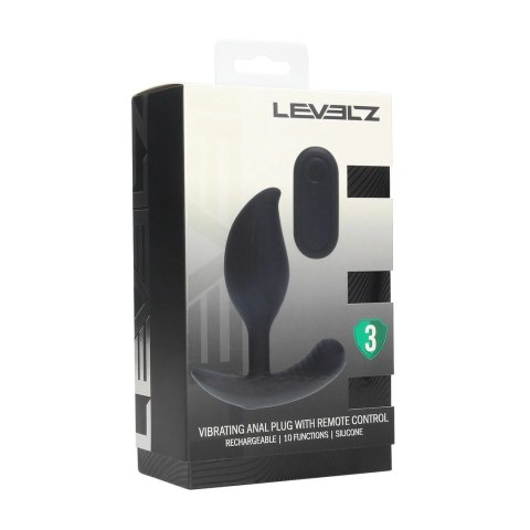 LEVELZ Analy Remote - silikonowy korek analny z pilotem, czarny Levelz by Shots