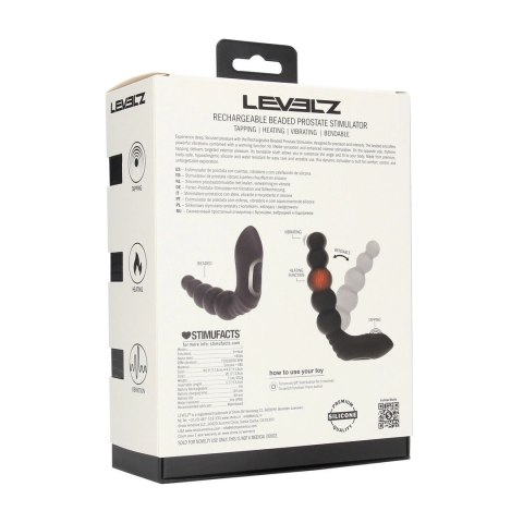 LEVELZ Beaded Prostate - Czarny stymulator silikonowy z funkcją podgrzewania Levelz by Shots