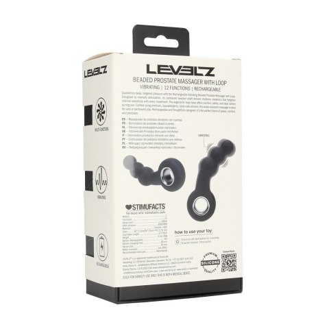 LEVELZ Beads Pro Loop Czarny - Model silikonowy z funkcją wibracji Levelz by Shots