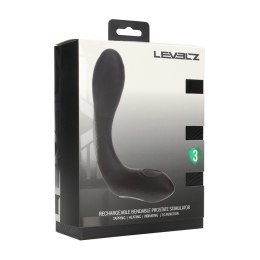 LEVELZ Bendable Silicone Prostate czarny silikonowy stymulator z funkcją podgrzewania Levelz by Shots
