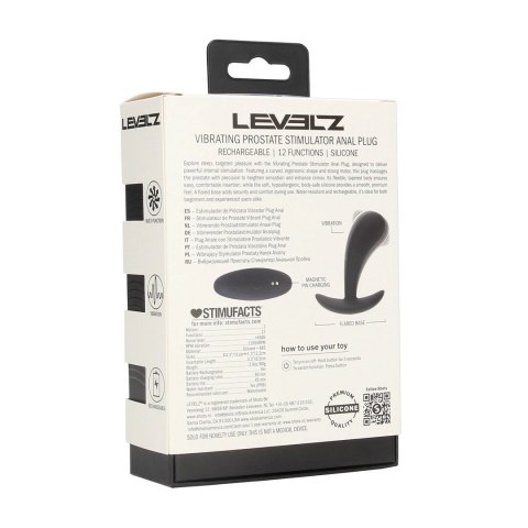 LEVELZ - silikonowa maszyna intymna z funkcją wibracji, czarna, S Levelz by Shots