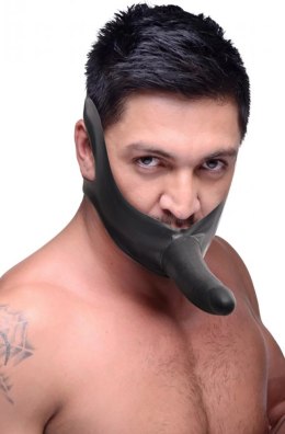 XR Brands Master Series Face Fuk - Pas z anatomiczną formą, czarny lateks XR Brands