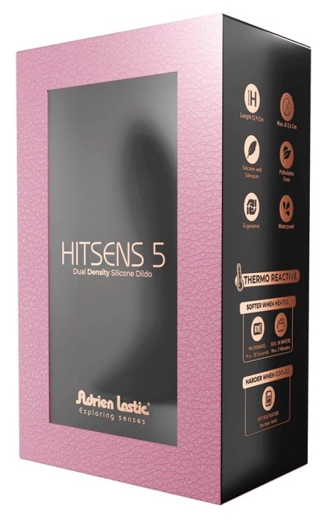 Adrien Lastic Hitsens 5 silikonowy model elastyczny 12,9 cm czarny Adrien Lastic