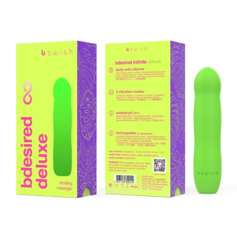 B Swish Bdesired Infinite Deluxe Wibrator 5 trybow zielony IPX7 B Swish