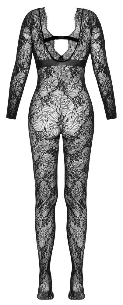 Cottelli Collection Fantasy kombinezon koronkowy bez krocza S-L czarny Fantasy by Cottelli