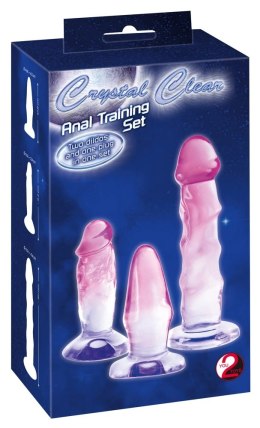 Crystal Clear Zestaw 3 Treningowych Wtyczek i Form Anatomicznych Rożowych Crystal