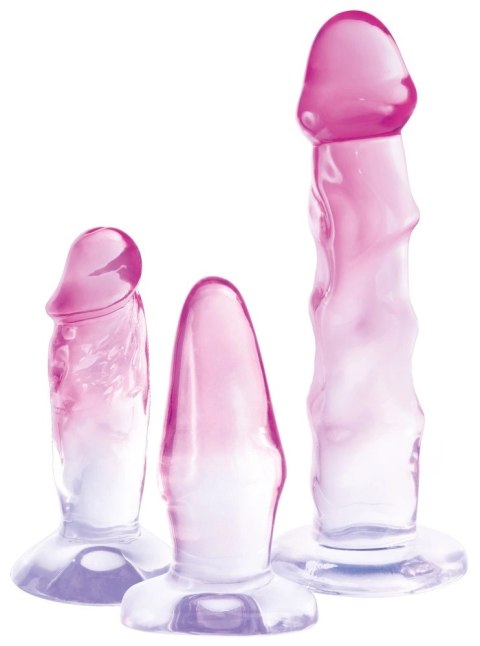 Crystal Clear Zestaw 3 Treningowych Wtyczek i Form Anatomicznych Rożowych Crystal