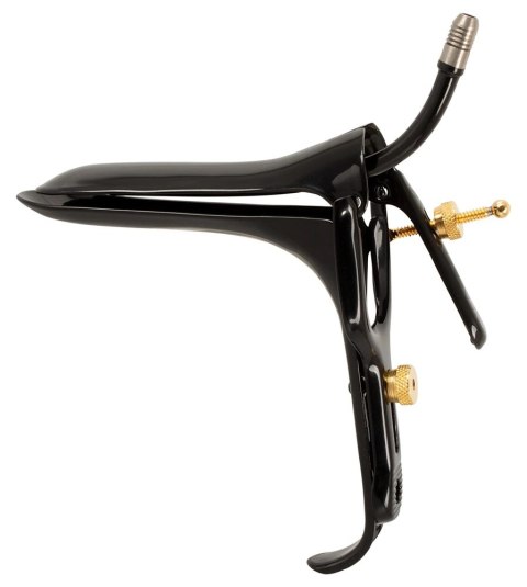 Fetish Collection Speculum z rurką na płyn, stal nierdzewna, czarny 15cm Fetish Collection