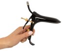 Fetish Collection Speculum z rurką na płyn, stal nierdzewna, czarny 15cm Fetish Collection