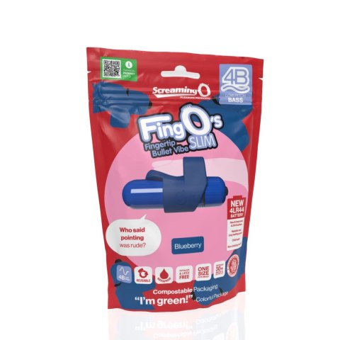 The Screaming O FingO Slim Wibrator na palec 6 funkcji niebieski The Screaming O